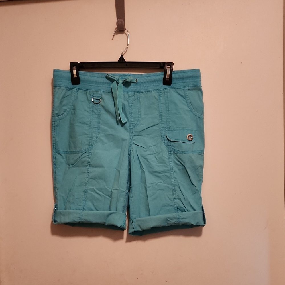 Hannah Women's Cargo Shorts - Aqua Blue